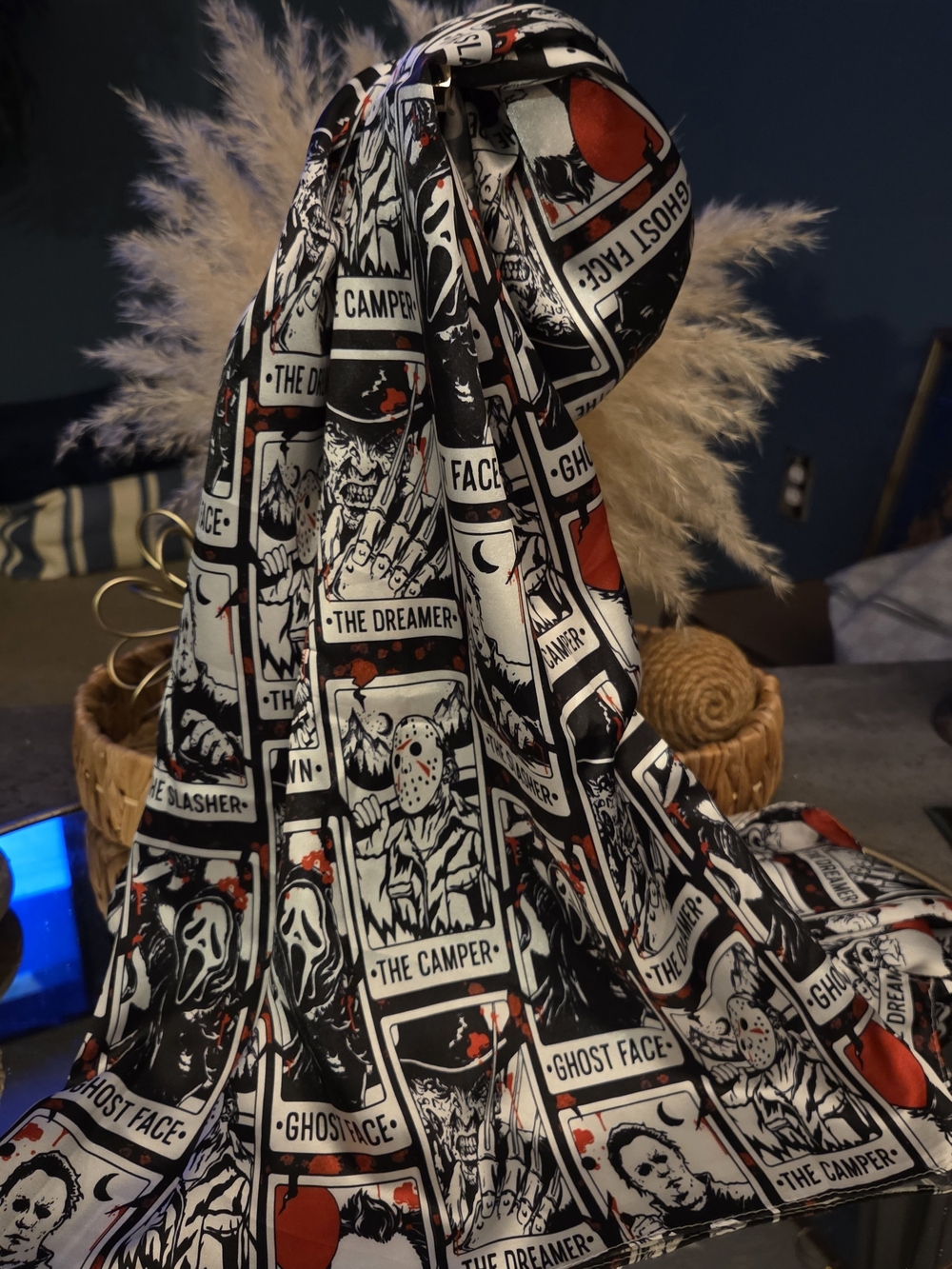 Horror Movie Legends Scarf Wrap Slasher Icons Halloween Goth